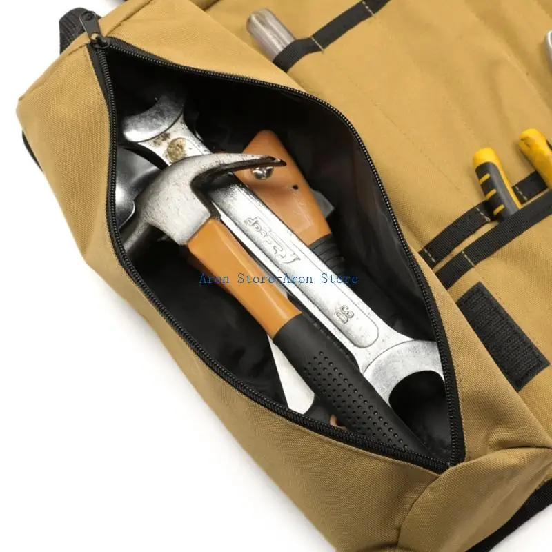 

H3CF Portable Tool Bag with Multi Pockets and Handle for Home Repairs Outdoor Adventures and Car Emergency Kits