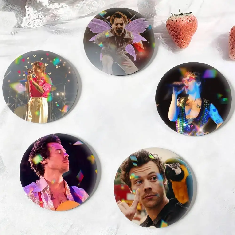 British pop Singer-Songwriter H-Harry S-Styles  25 32 44 58 75mm Badges Personalized Round Brooches Pins Accessory Gift