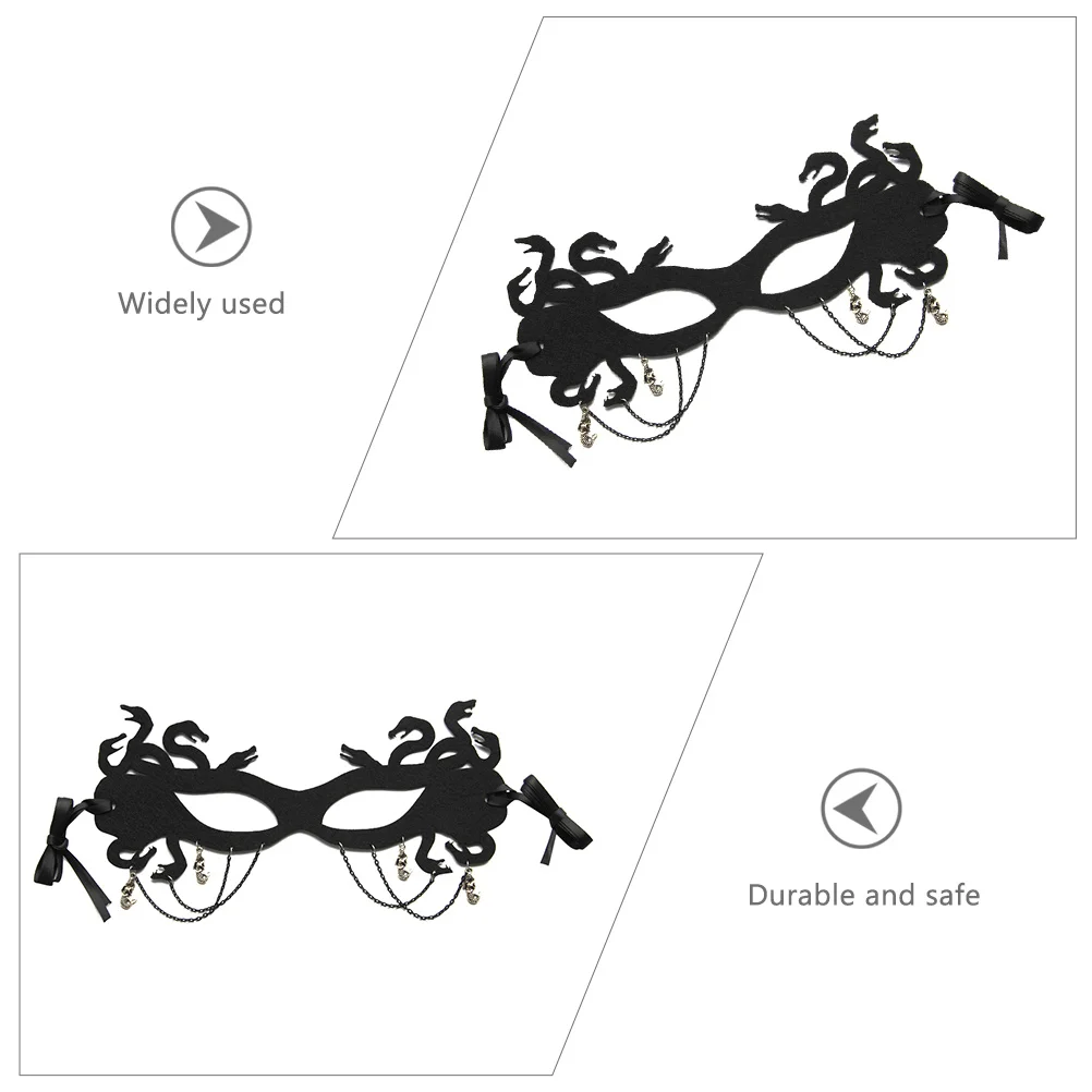 

Women Witch Role Play Half Masquerade Mask Comfortable Cloth Halloween Party Cosplay Costume Accessory Nightclub Dance Mask