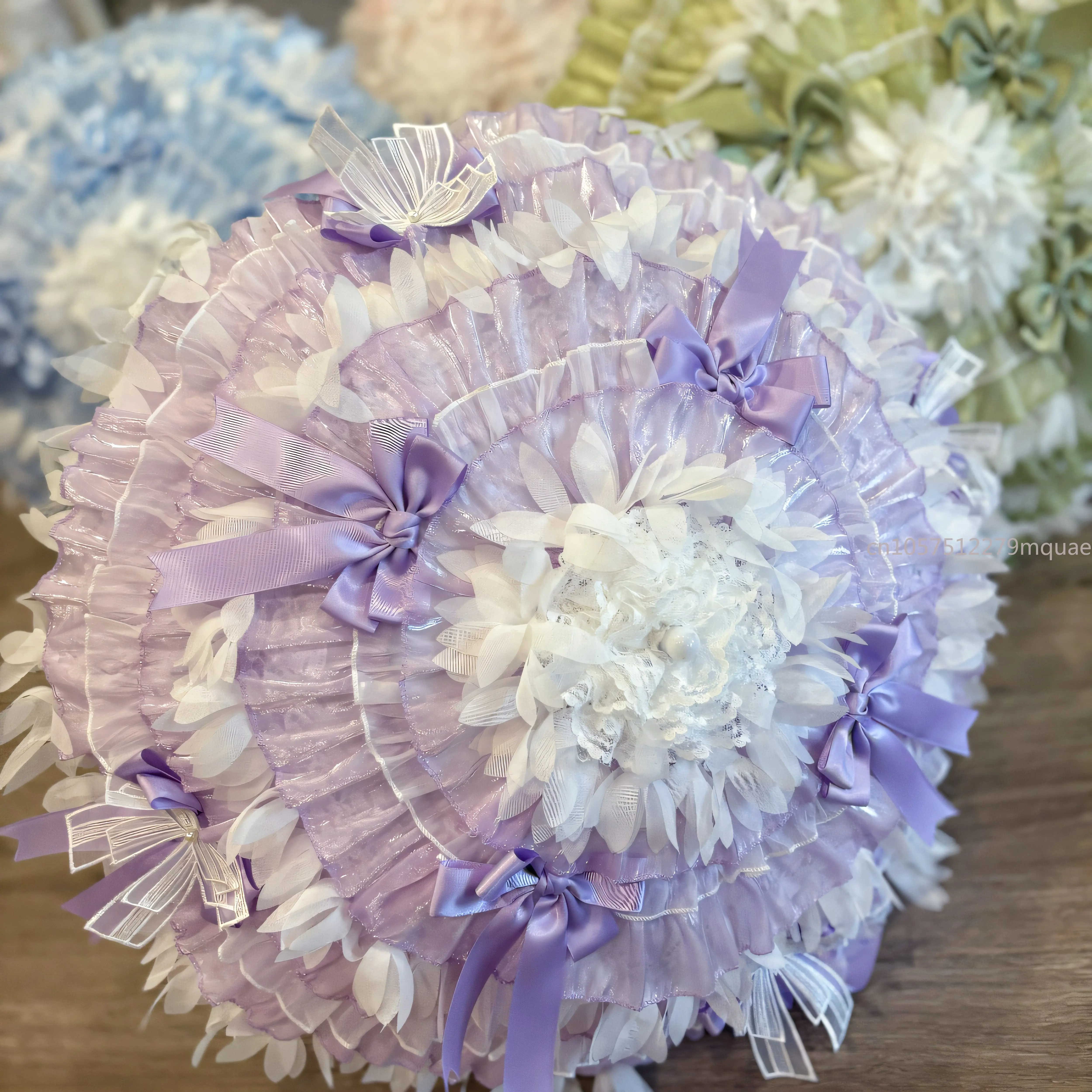 Handmade Lolita Lace Forest Style Pastoral Style Girlish Sunshade Small Umbrella Prop LO Umbrella 36cm Umbrella Radius