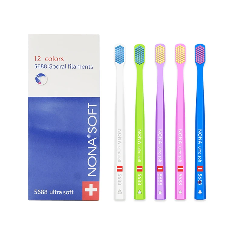 Paquete de 12cepillos de dientes de microfibra Ultrasuave، cepillo de dientes manual de alta densidad، cuidado de las encilas، ce