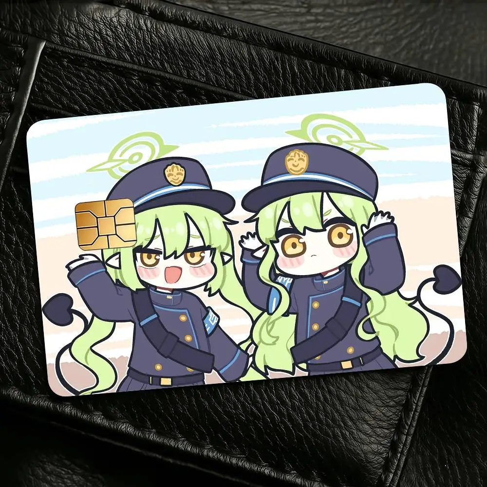 Blue Archive Tachibana Nozomi Credit Skin Cover Card Stickers 4PCS Film Bus Pass Front Decoration Bank Debit Waterproof