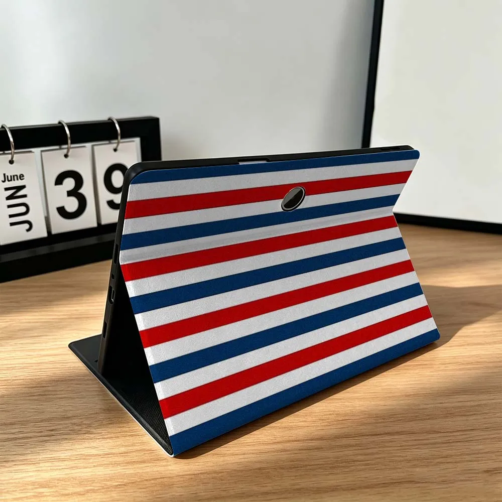 Blue White Vertical Stripe Gift For OPPO VIVO IQOO OnePlus Realme Infinix Pad Pro 13 12.1 11.61 11.4 11 inch Tablet Case