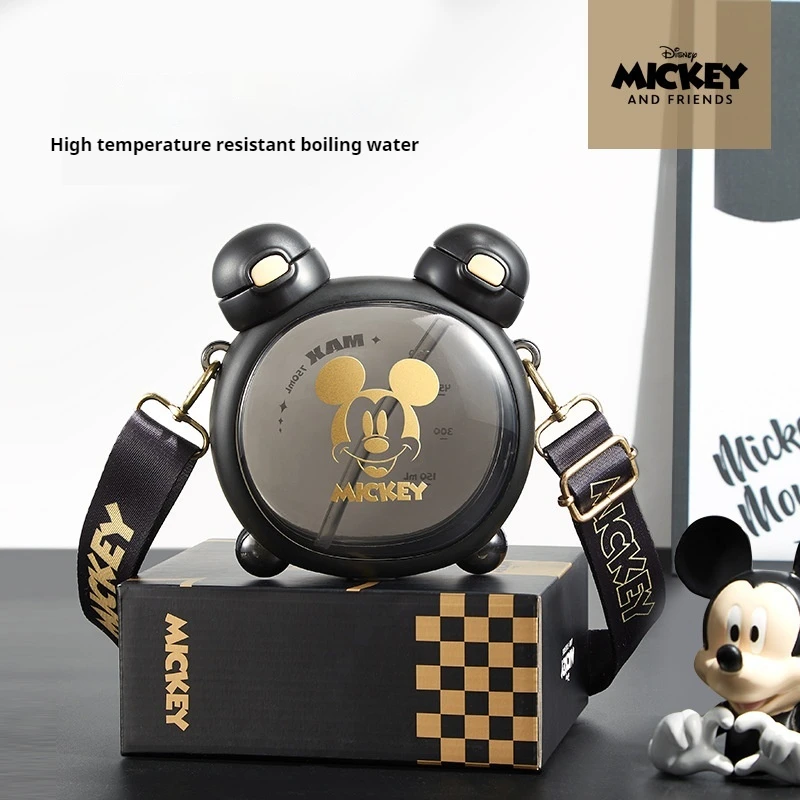 Disney Mickey 750ml Kawaii Drinking Cup Cute Kawaii Children Straw Space Cup Cartoon Printing High Capacity Sports Water Bottle