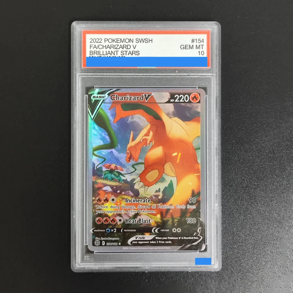 

2022 Pokemon Charizard V Full Art 154/172 Brilliant Stars Gem Mint 10 TCG Collectible Card Ultra Rare Holo Investment Grade