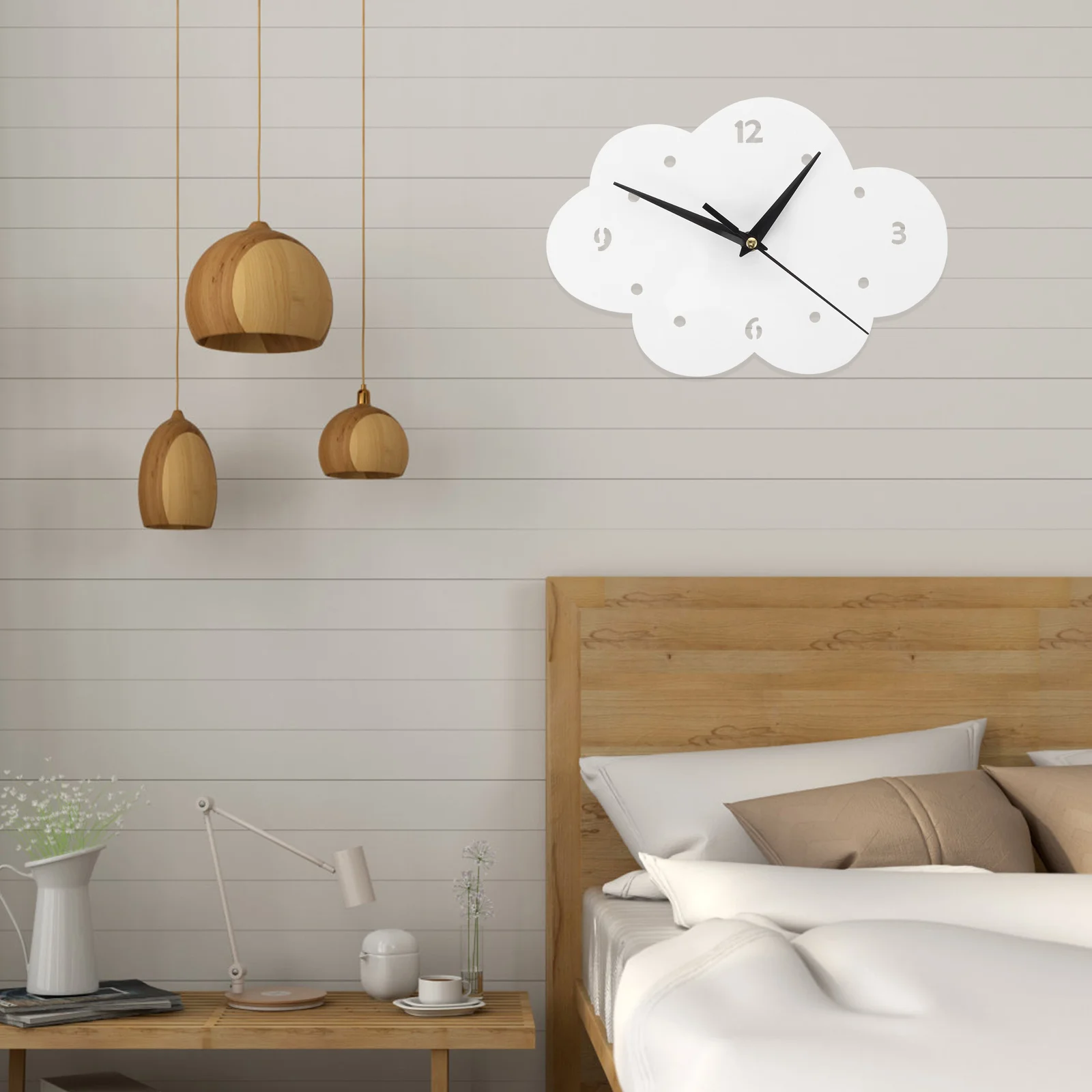 

Wall Clock Modern Design Size Options for Living Room Bedroom Kids Room Cartoon Decoration Not Included