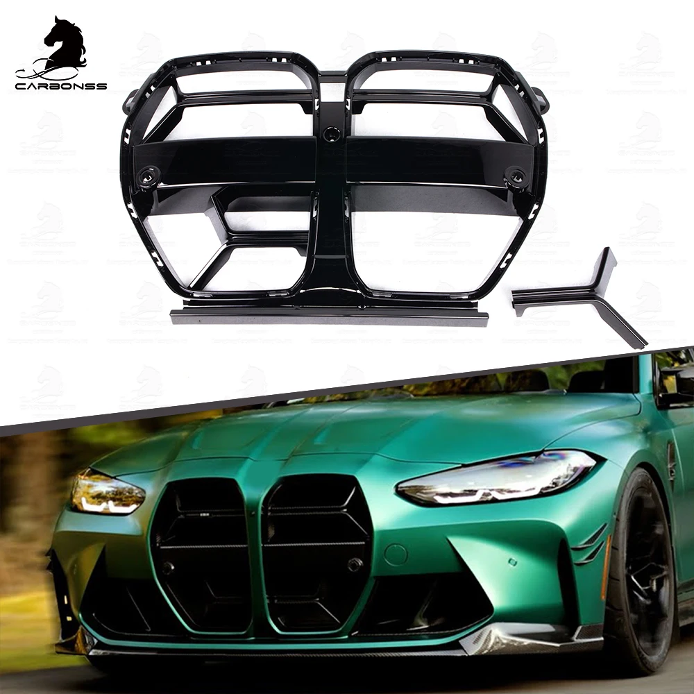 Gloss Black M3 M4 Front Bumper Kidney Grill for BMW G80 M3 & G82 / G83 M4 2021-2022