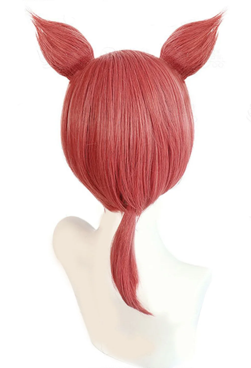 Short Pink Wig with Ear heat resistant fiber pary wigs for  Eternal Fantasy FF14 Tia Crystal Lord