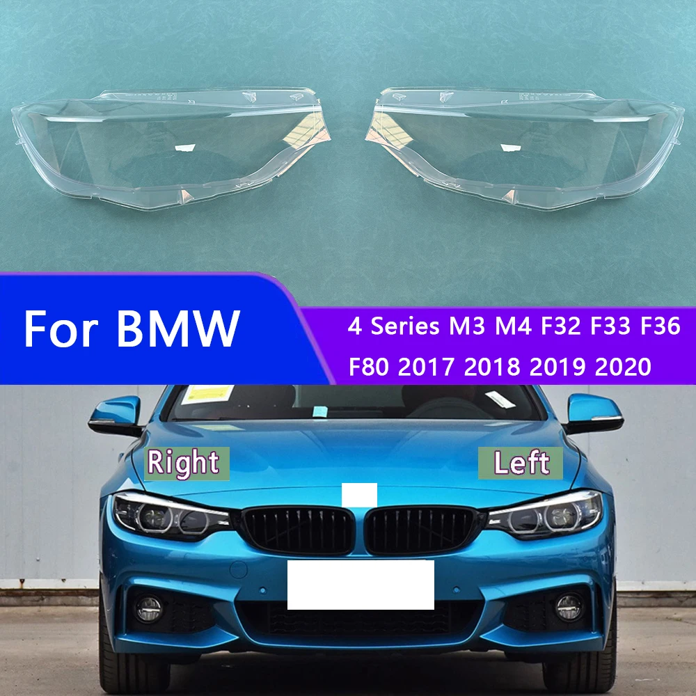 

Headlight Shell For BMW 4 Series M3 M4 F32 F33 F36 F80 2017 2018 2019 2020 Headlamp Transparent Lampshade Cover Lens Plexiglass