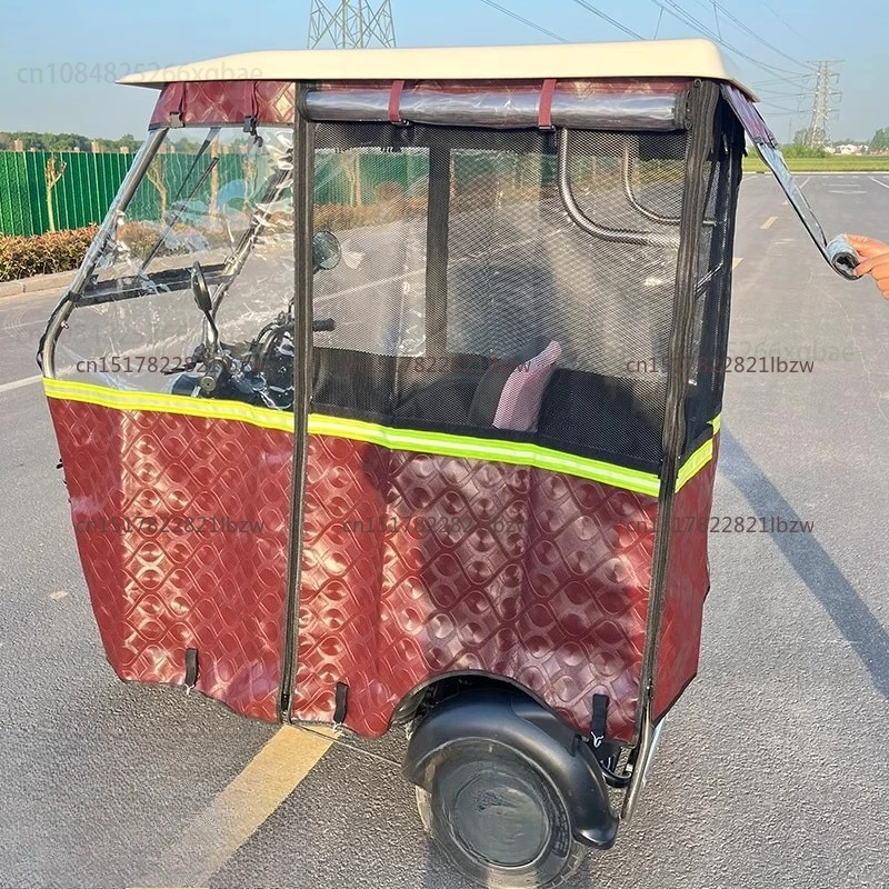 Not Contain Glass! Electric Tricycle Carport Canopy New Sunshade Canopy Anti-stainless Steel Does