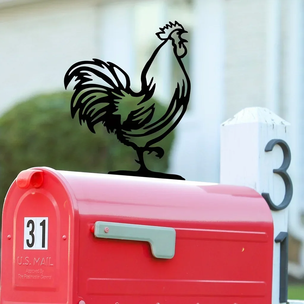 Eisen Kunst Hahn Mailbox Topper personal isiert für Haus und Garten Dekoration mit benutzer definierten Mailbox Cover und Kunstwerk