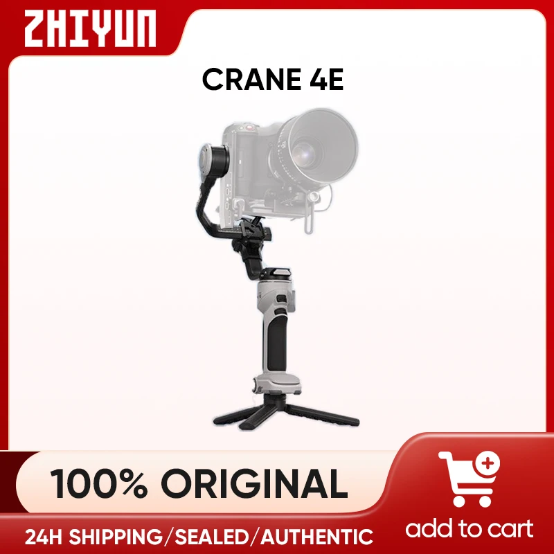 ZHIYUN CRANE 4E NEW Standard Handheld 3-Axis Camera Gimbal Stabilizer 6kg Load Bearing Built-in 10W Fill Light PD Fast Charging