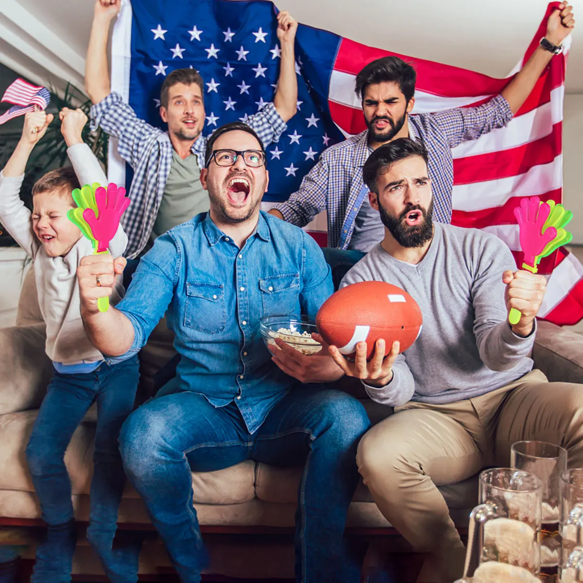 20-teilige Hände aus Kunststoff, helle Farbe, starkes Lärm, Party, Kinder, Karneval, Fiestas-Maker, Jubel-Requisite, Puppe