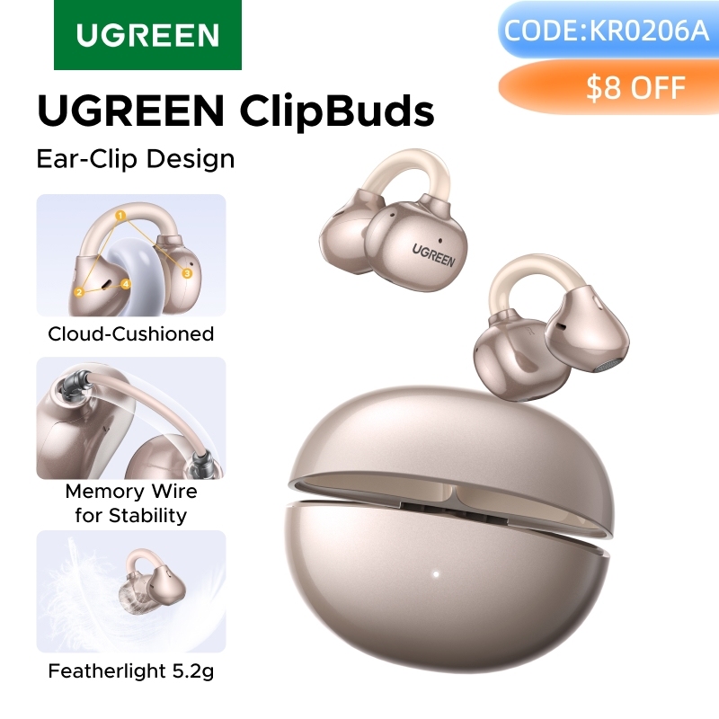  UGREEN Ear Clip EarBuds OWS Wireless Bluetooth Earphones TWS 