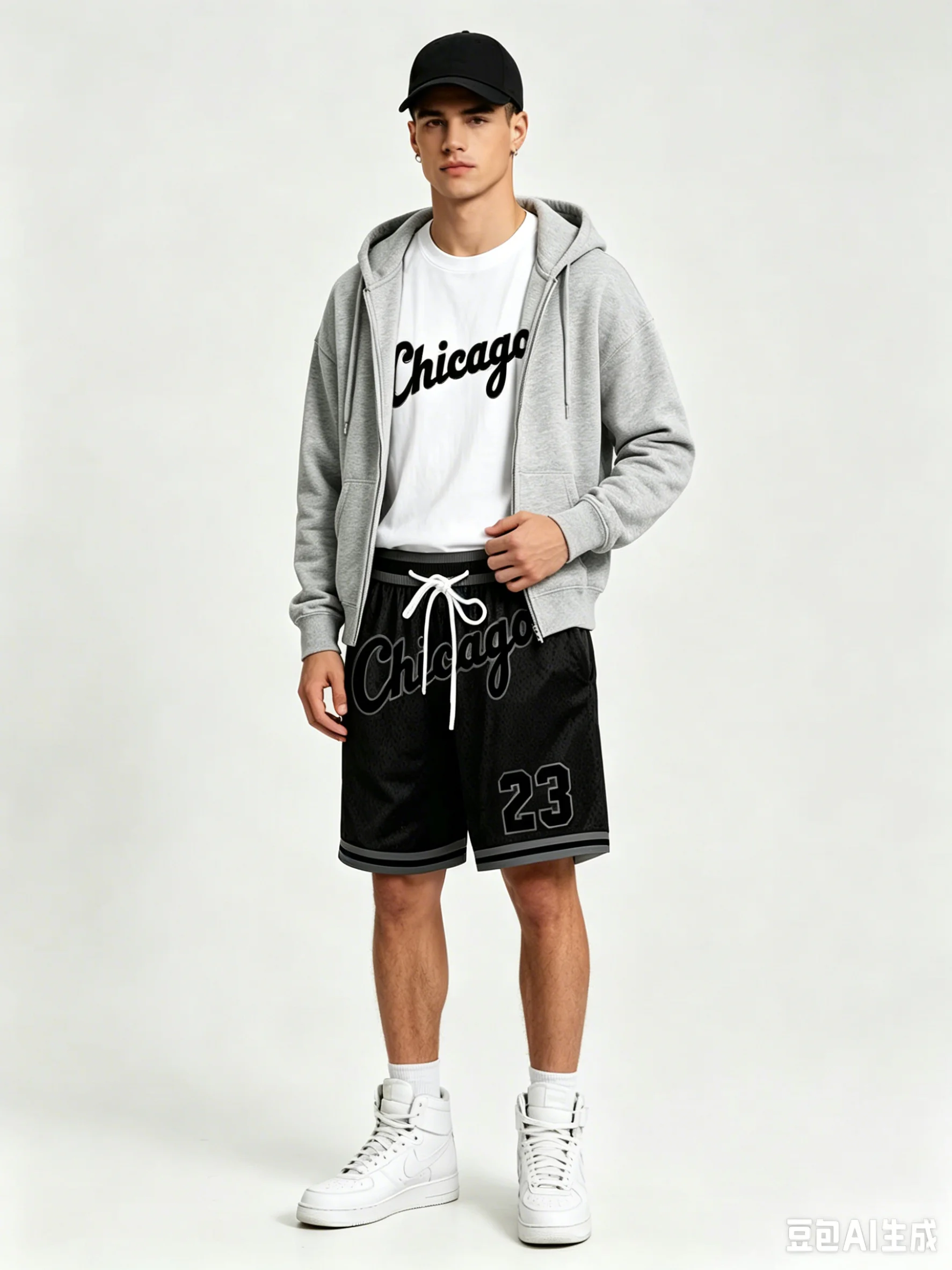 

Fashion NO.23 Black Basketball Shorts Summer Breathable Loose Y2K Oversized Leisure Suitable Fitness Exercise Training Shorts