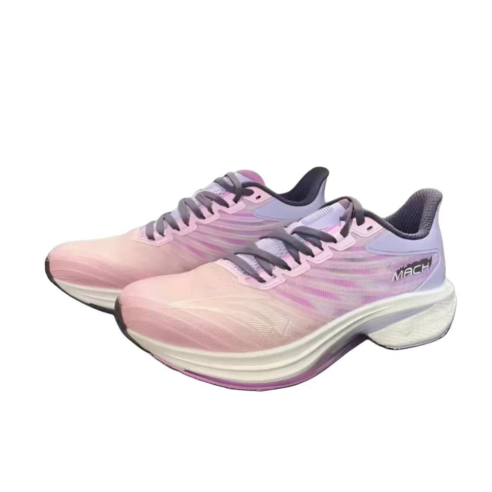 Anta MACH 4.0 Low-Top Comfortable Training and Racing Running Shoes for Women - Pink, Purple, and Black - 122415583-4