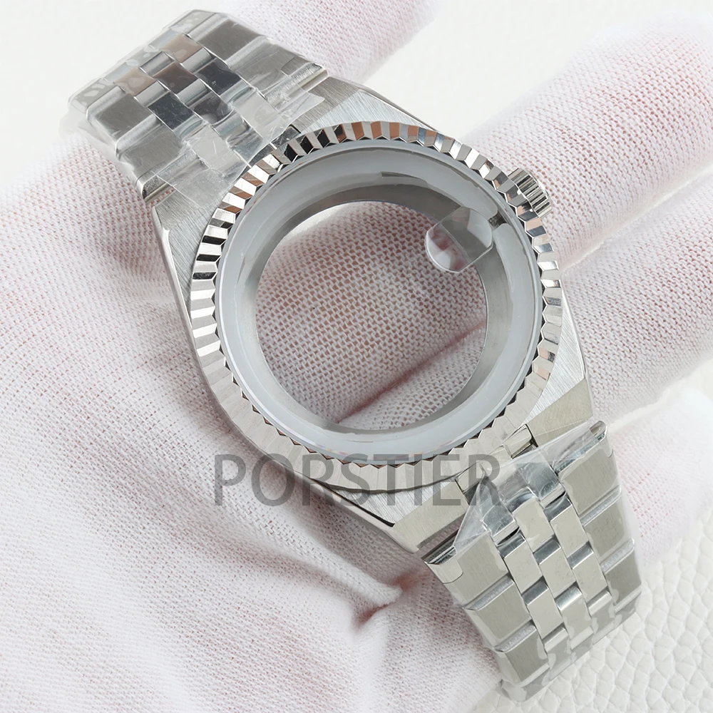 

Серебряный корпус NH35 39,5 мм, сапфировое стекло для Land-Dweller NH35 NH36, механизм 33,8 мм, циферблат, браслет из нержавеющей стали 316L, 9,5 мм