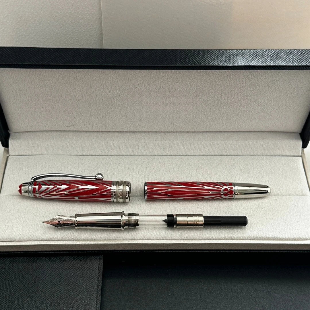 

New Heritage 180 Special Fountain Pen Two-Tone Red Gold Embossed Luxury Business Signature Pen Premium Collectible Writing Gift
