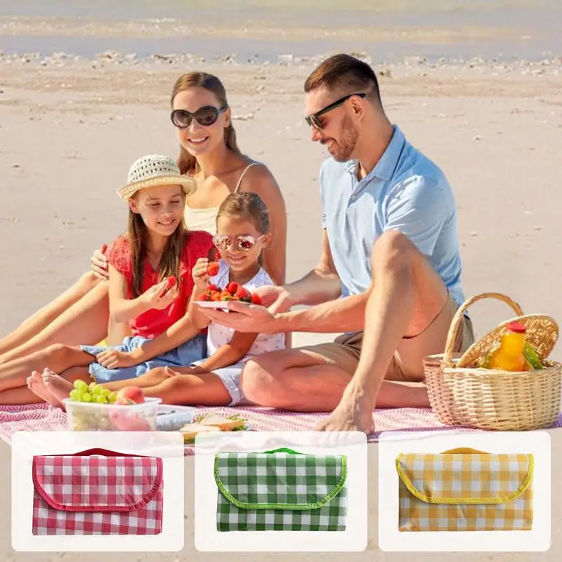 Picnic Mat Beach Picnic Blanket Thickened Waterproof Grass Blanket Foldable Park Blanket for Beach Concerts Park Grass Camping