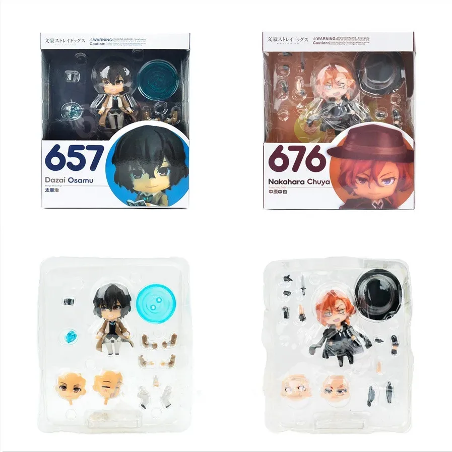 Bungo Stray Dogs Nakahara Chuya 676 Dazai Osamu 657 Cute Action Figure Toy Desktop Doll