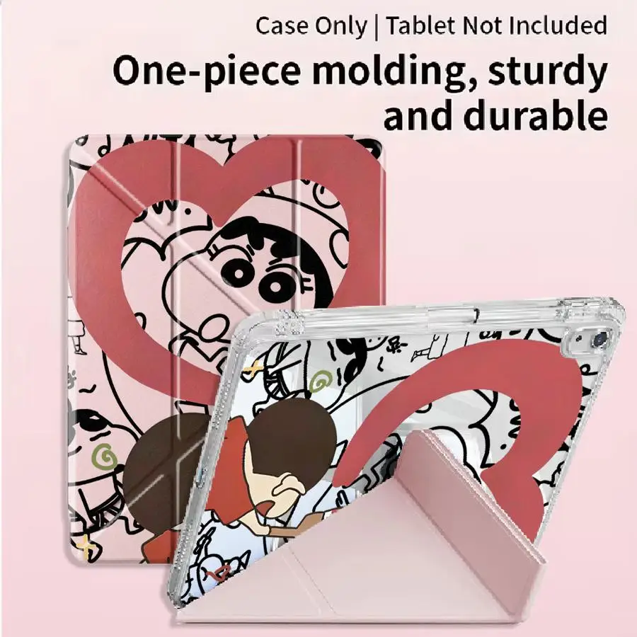 Coo Crayon Shin Chan Tablet Case For iPad Mini 6 7 Pro 11th 10th 9th 8th 7th 12.9inch Air 4 5 M3 M2 1 2 M4 11inch Pro 2025