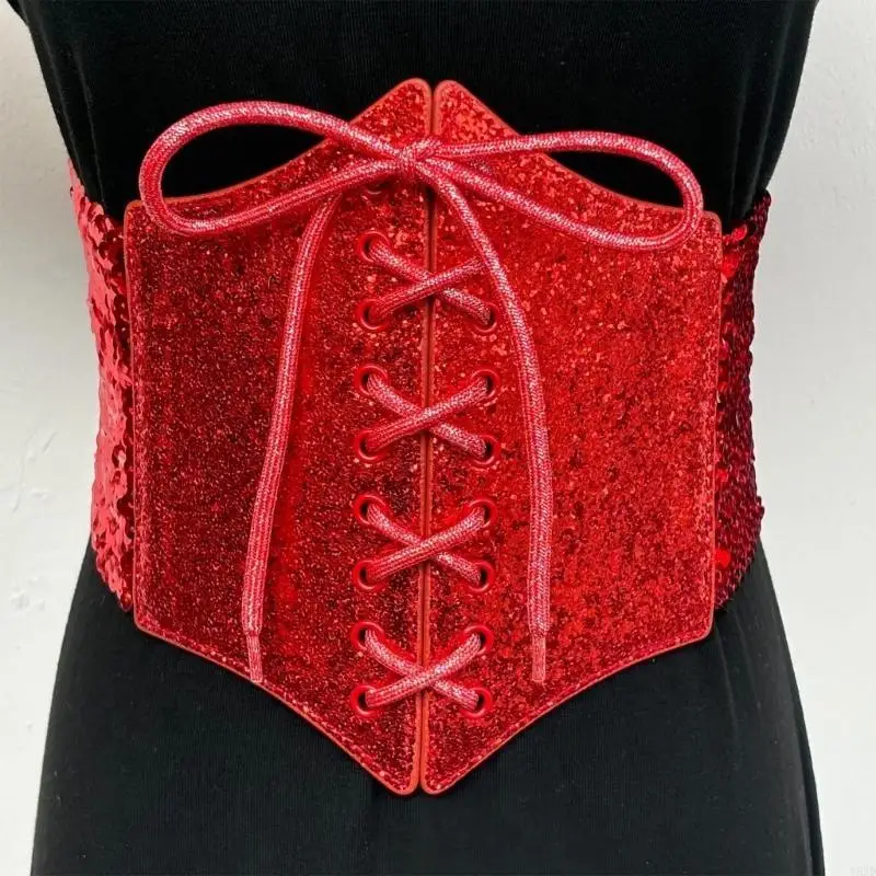 Y5JD GLITTER CORSEST حزام الخصر السفلي سلسلة الجرونج سلسلة حزام حزام عصري