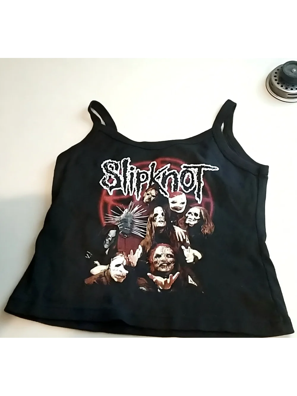 2026 New American Retro Hot Girl Printed Tank Top Summer Dark Punk Gothic Street Fashion Trend Versatile Strap Short Top Y2K