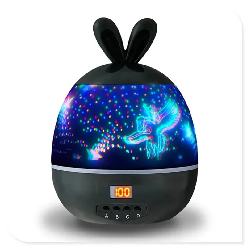 Christmas Gift Moon and Star Projection Lamp Moon Lamp Battery USB Romantic 3D Rotating LED Projector Night Light