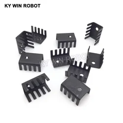 50PCS black 15*10*20MM Triode Heat Sink 10*15*20MM TO-220 TO220 Transistor Aluminum Radiator Heat Sink Cooler Cooling 20*15*10MM