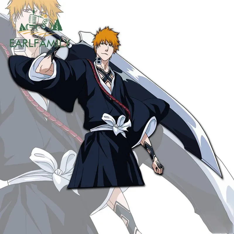 

EARLFAMILY 13 см x 9,9 см для забавных автомобильных наклеек Kurosaki Ichigo аниме окна лобовое стекло мотоциклетная наклейка Campervan RV Auto JDM