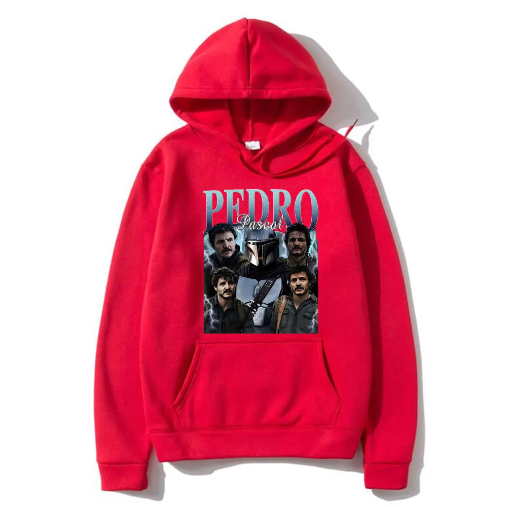 Pedro Pascal Vintage Graphic Hoodie Male Fashion Oversized Pullover Hoodies Men Women Clothing Casual Fleece Cotton Sweatshirt
