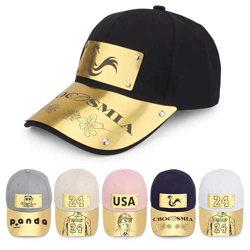 Cotton Baseball Cap Men Women Popular Hat Outdoor Adjustable Sports Visors Cap Golden Bottom Customized Patterns Unisex hip-hop