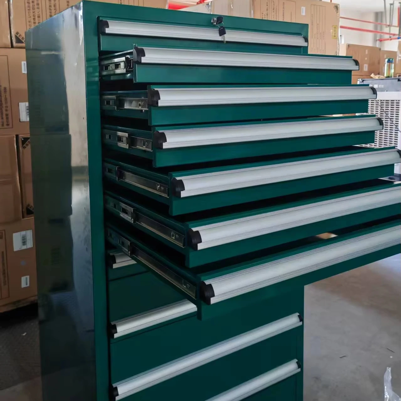 a forMobile Workshop Tool Cabinet Trolley 12-Layer SPCC Steel Heavy-Duty Cart with Lockable Casters 150kg Load Capacity
