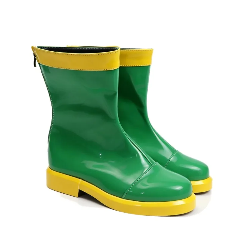 Game LOL Rain Shepherd Gwen Cosplay Boots Shoes Green Women Humorous Style Shoes Halloween Role Play New Skin