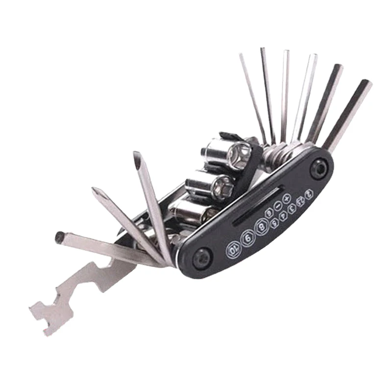 Bike Portable Socket 16 in 1 Multipurpose Wrench Bicycle Multi Tool Screwdriver Mountain Motorcycle Bicycle Repair Tools