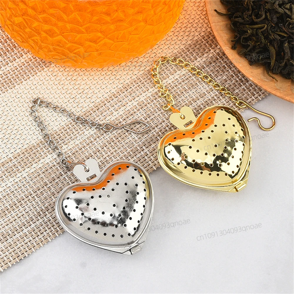 

20pcs Stainless Steel Gold Heart Shaped Tea Ball Infuser Loose Leaf Tea Steeper