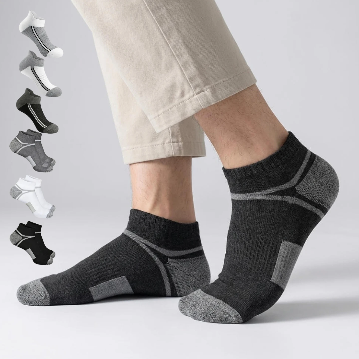 

8 PCS Sports Socks Cushioning Breathable Running Socks High-Performance and Durable Outdoor Sports Socks For Men and Women