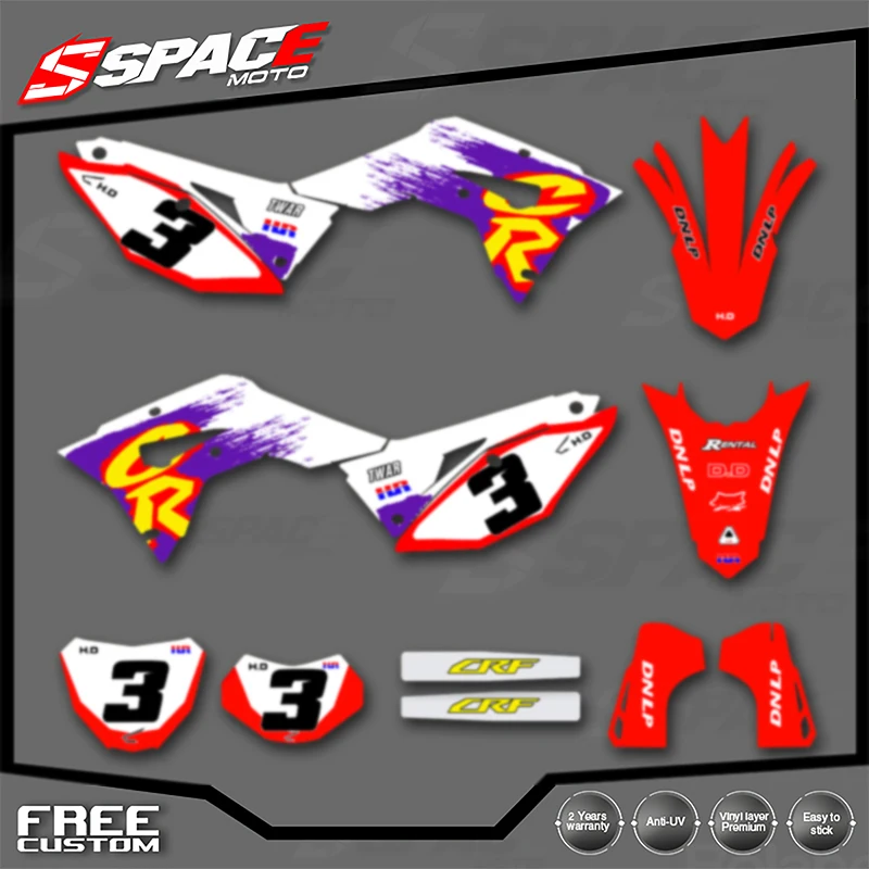 

SPACE Custom Motorcycle Graphics Background Decal for HONDA CRF 2018-2021 CRF250RX 2017-2020CRF450RX Decals Stickers Kits 06