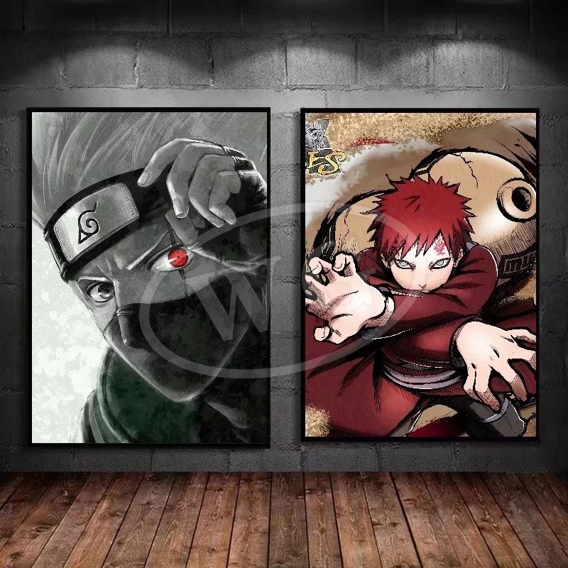 Naruto Poster Kakashi Sasuke Itachi Uchiha Akatsuki Anime Character Canvas Painting for Modern Home Decoration Aesthetic Gift