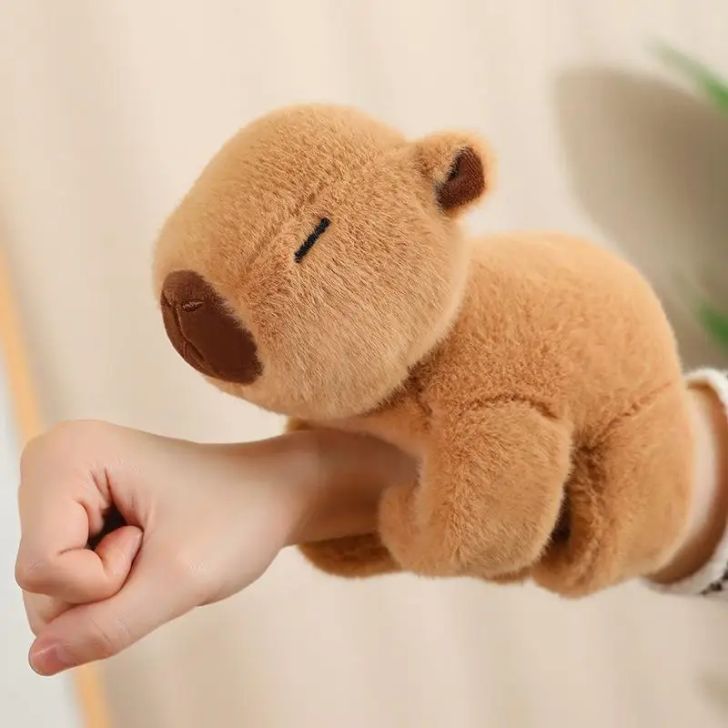 

Stuffed Toy Capybara Plush Snap Wrap Wristband Bracelet Kawaii Stuffed Animal Hand Ring Wrist Wrap Funny Party Favor Accessory