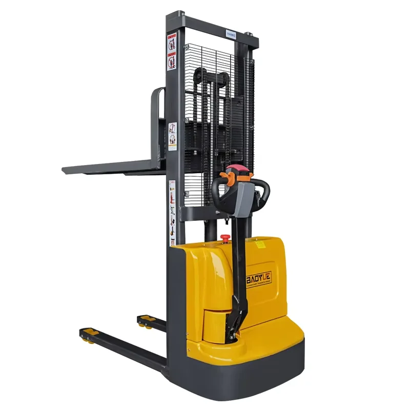 Customized Pallet Stacker 1Ton 2 Meter Electric Self Loading Electric Hand Stacker Full Electric 1000kg 2000mm Self Loading Fork