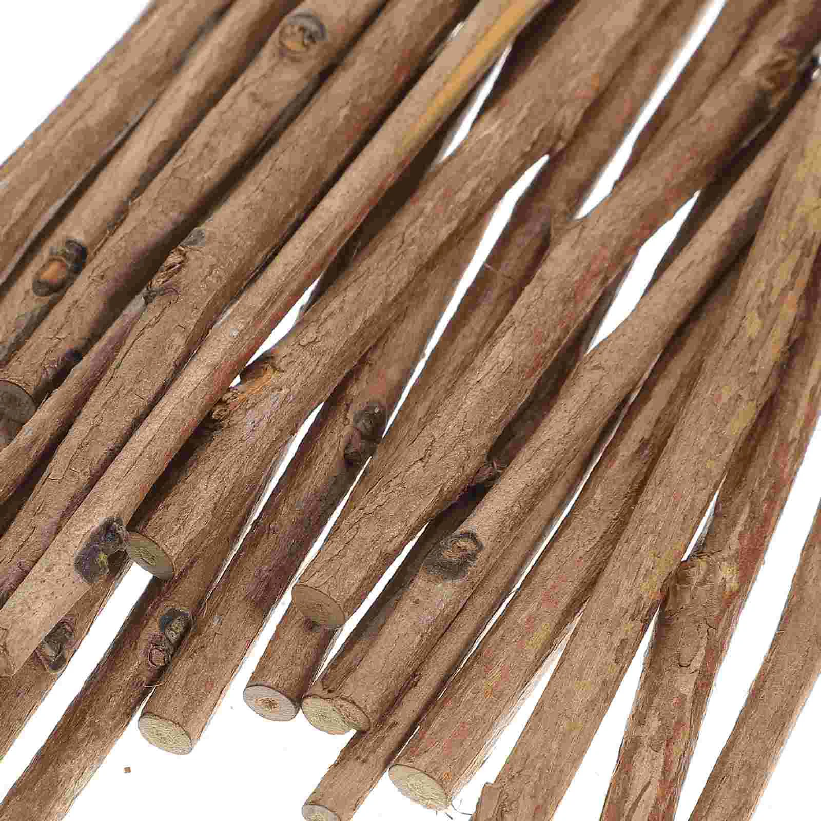 100pcs 10CM Long 03-05CM in Diameter Wood Log Sticks for DIY Crafts Photo Props (Wood Color) Tea tree sticks