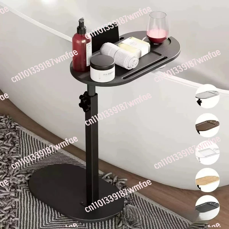 Bamboo bathroom rack bathtub storage rack picnic portable table mobile phone flat bracket bathroom rack tray