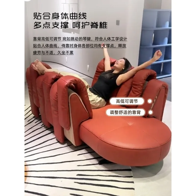 Italian sofa living room modern simple slide sofa