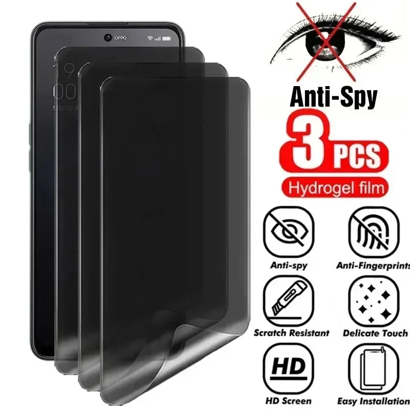 3PCS Privacy Hydrogel Film for Samsung Galaxy A05 A15 A25 A35 A55 A04 A14 A24 A34 A54 F04 F14 F34 F54 Screen Protector Film