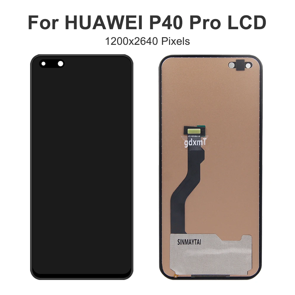 AGCUT Schermo LCD Per Huawei P40 Pro – 6.58 Pollici, Sostituzione Touchscreen, Con Strumenti Di Riparazione, Nero (Incell, Senza Impronta)