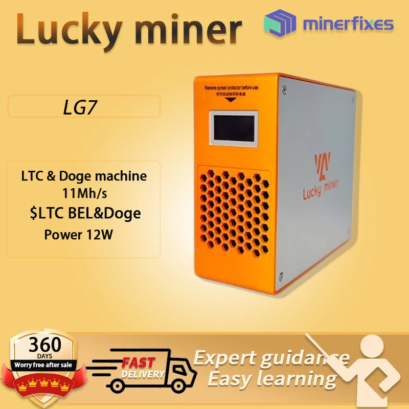 

Lucky Miner LG07 11MH/S Doge Miners wifi 2,4g Litecoin Miner Cryptos LTC&Doge Mining Machine Asic Miners Домашнее использование с блоком питания