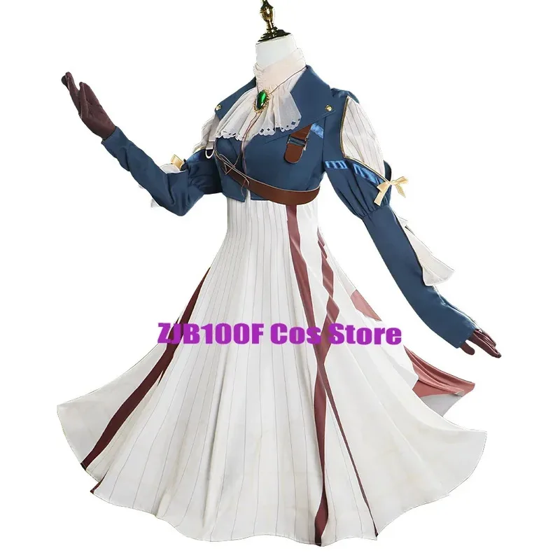 Disfraz de Anime Violet Evergarden, lujoso vestido de sirvienta de princesa, traje con peluca, traje de fiesta de Carnaval y Halloween para mujer