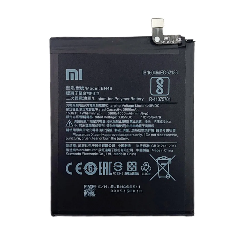 Bateria Original do Telefone para Xiaomi, 100% Original, Mi 5X, A1, Y1 Lite, S2, Redmi Note 5A Pro, 5 Pro, 7, 6, 8 Pro, 8T, 7Pro, 6Pro, 8 Pro, Ano 2024