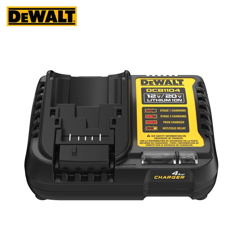 

Зарядное устройство для литиевых батарей DEWALT DCB1104, 4Apm, 12/20 в, универсальный адаптер для Dewalt, 12 В, 18 в, 20 в, аксессуары для электроинструментов